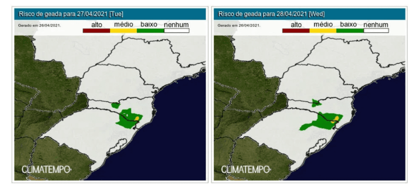 CLIMATEMPO 27 de abril a 03 de maio 2021