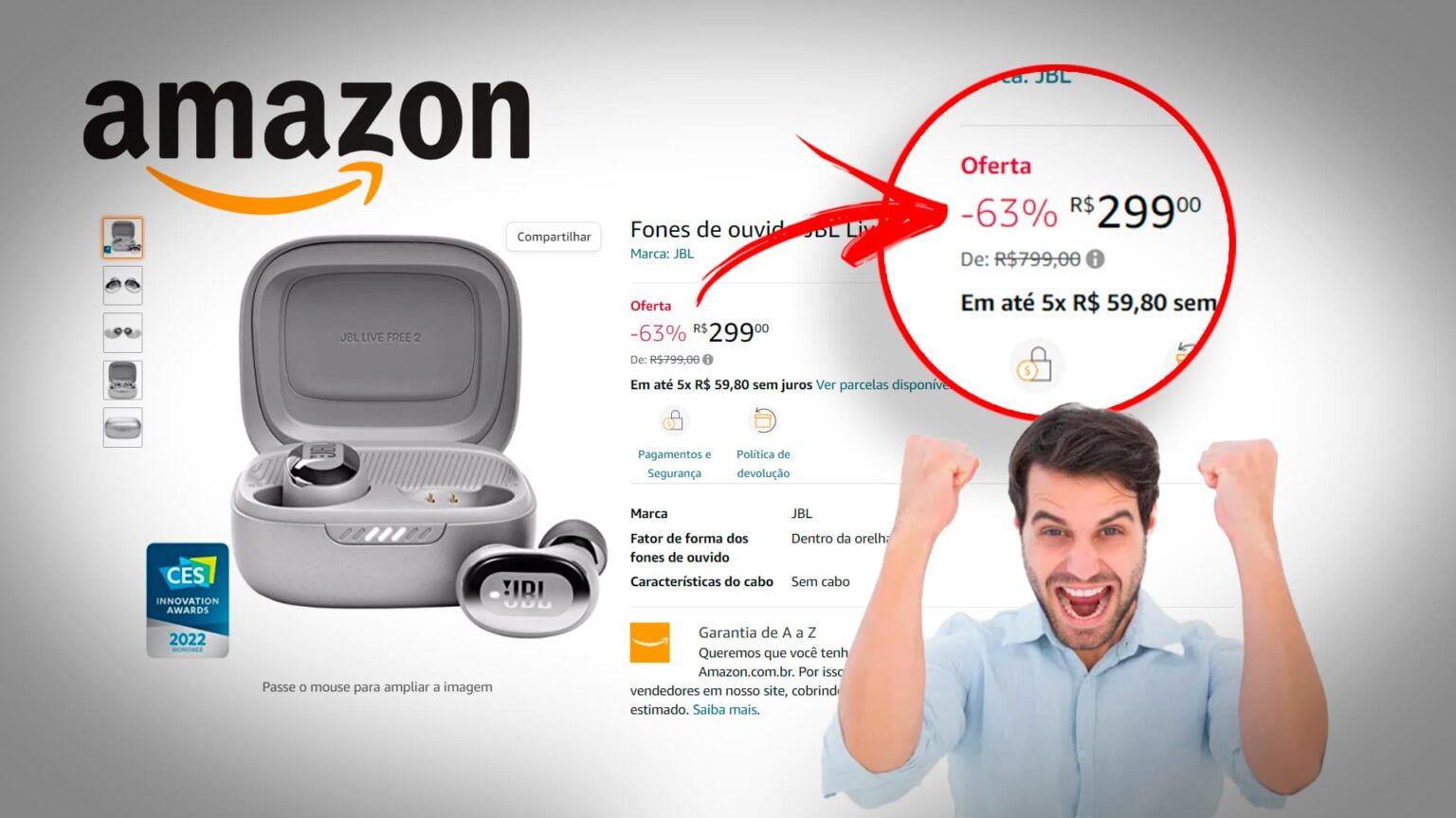 Oferta Amazon Fone De Ouvidos