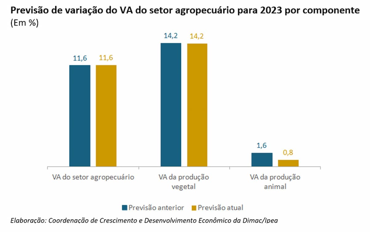 Produção vegetal cresce 14,2% em 2023, enquanto produção animal apenas 0,8%